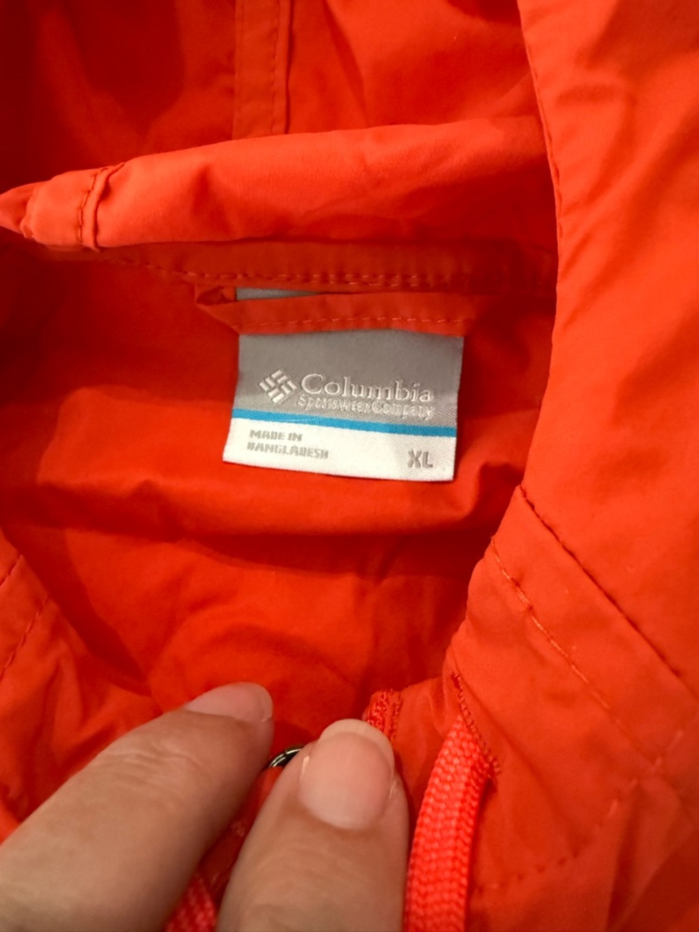 Columbia Women’s XL Orange Lightweight Windbreaker Full Zip Jacket E26 - Picture 3 of 6